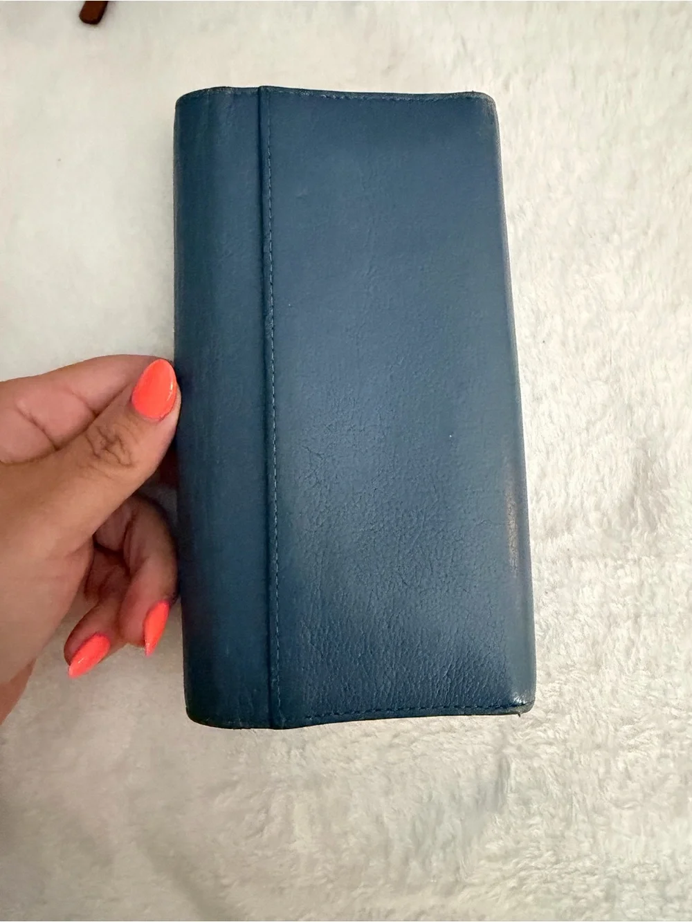 kate spade teal blue leather continental wallet